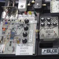 Adventure Audio’s pedalboard at SNAMM 2015