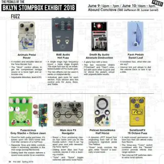 8 Fuzz Pedals you’ll be able to try at the upcoming BK Stompbox Exhibit