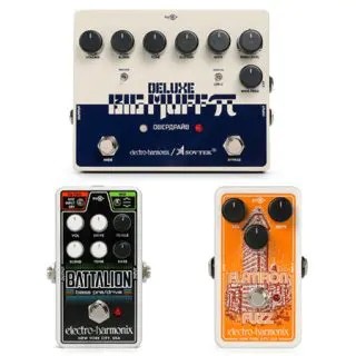 Electro-Harmonix unveils Sovtek Deluxe Big Muff, Flatiron Fuzz, and Nano Battalion.