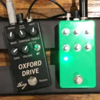 The King of Gear’s prototypes at the BK Stompbox Exhibit ’19:  Oxford Drive and Filter