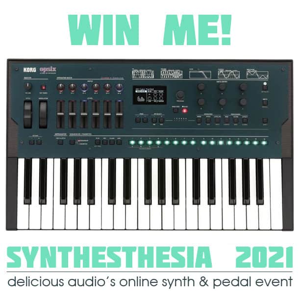 Win a KORG Opsix FM Synth through SYNTHESTHESIA 2021! [closed]