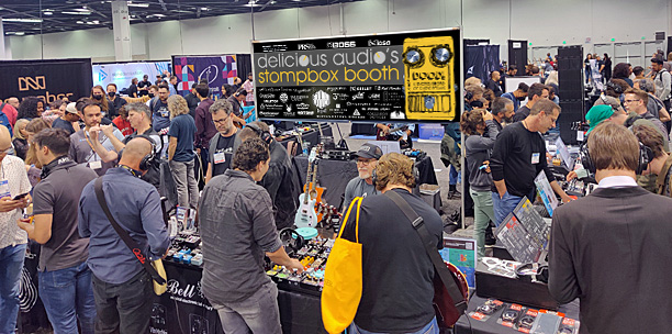 Delicious Audio Stompbox Booth at NAMM 2022