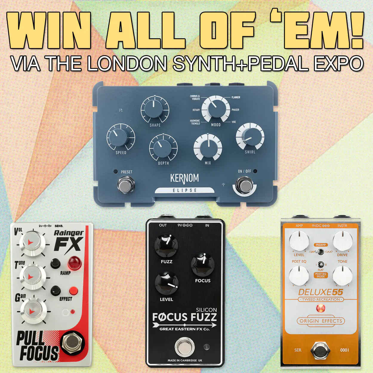 Win 4 Boutique Pedals via the London Synth & Pedal Expo 2025