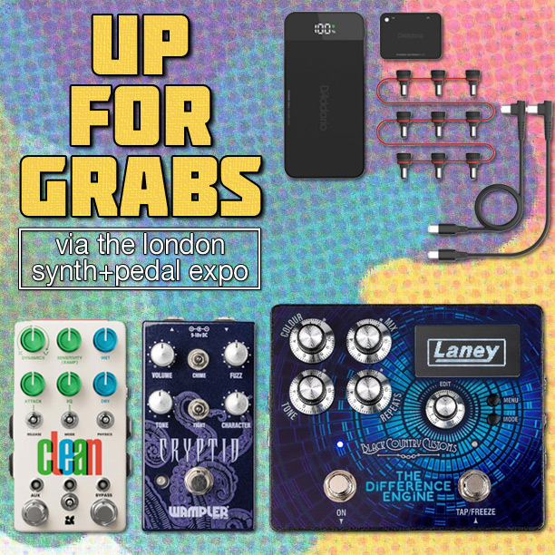 Win 3 Pedals by Chase Bliss, Wampler & Laney + a D’Addario battery