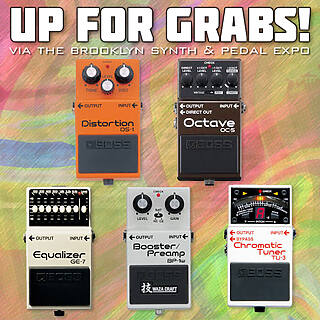 Win 5 Pedals by BOSS, via the Brooklyn Stompbox Exhibit!