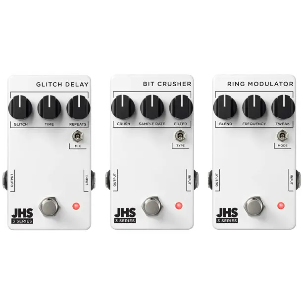 New Pedals: JHS Bit Cusher, Glitch Delay and Ring Modulator 1 JHS Bit Cusher, Glitch Delay and Ring Modulator