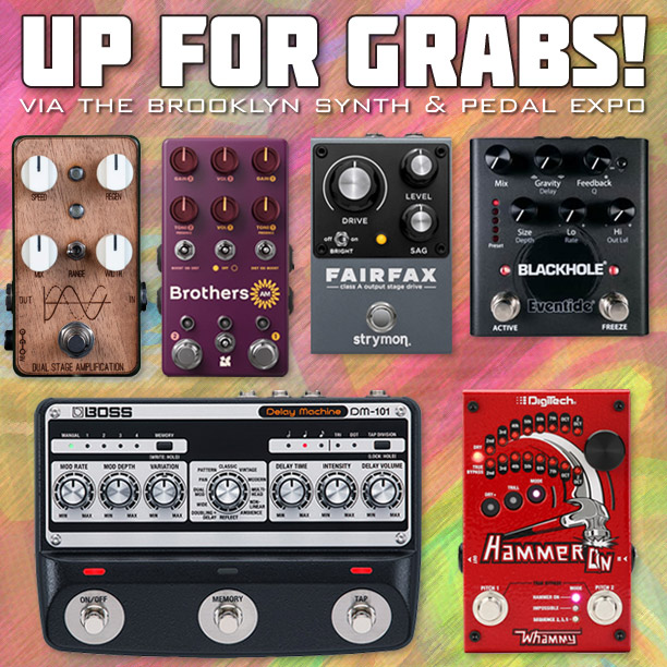 Win 6 Pedals via the Brooklyn Stompbox Exhibit