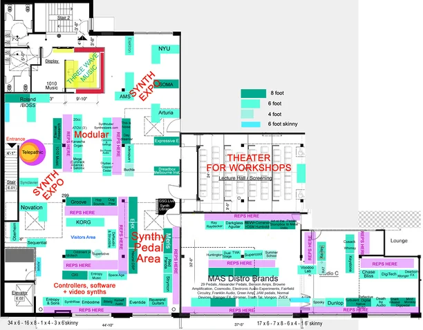 Brooklyn Synth & Pedal Expo - Info for Exhibitors 1 BK Floorplan 2026 ROWS