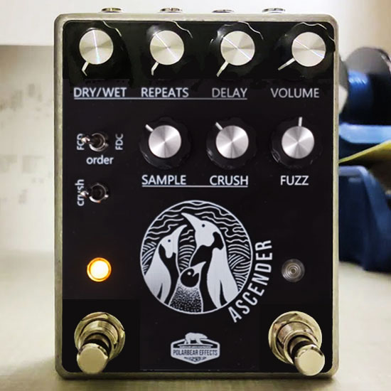 New Pedal Polarbear Effects Ascender Fuzz/Delay/Bitcrusher Delicious